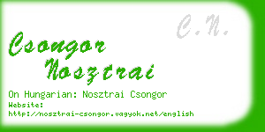 csongor nosztrai business card